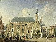 Jan ten Compe Haarlem: view of the Town Hall Sweden oil painting artist